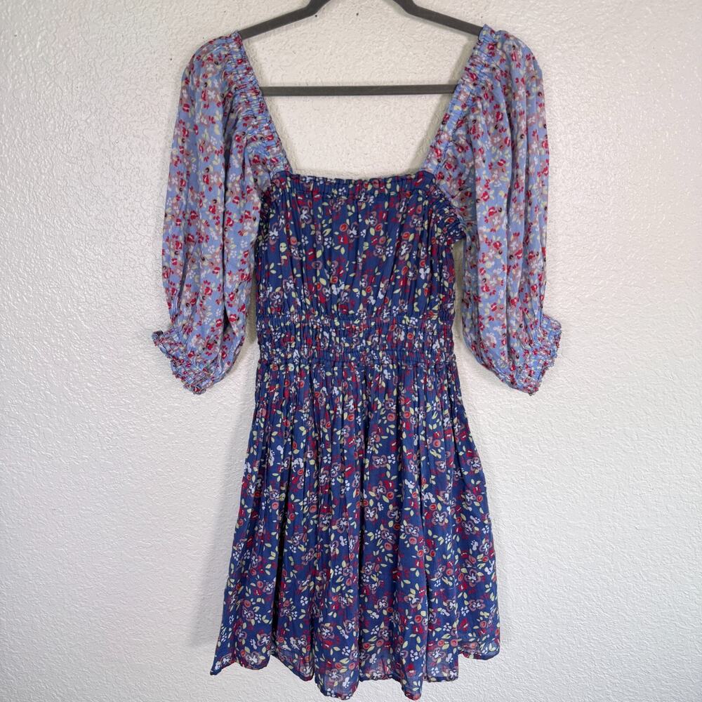 Apiece Apart Dress Womens 2 Floral Marique Balloon Sleeve Sundress Boho Summer